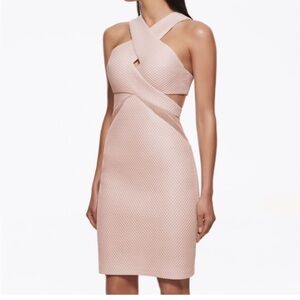 Kendall + Kylie Pale Pink/peach Mesh Front Dress Size 8